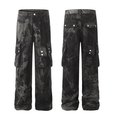Pantalones Cargo Denim de Pierna Ancha para Hombre - Image 19