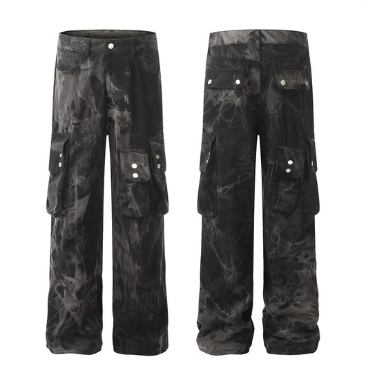 Pantalones Cargo Denim de Pierna Ancha para Hombre - Image 19