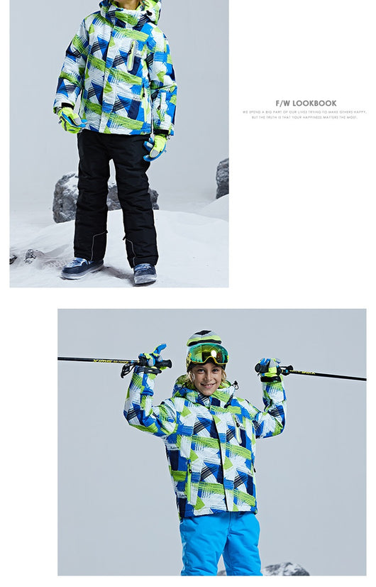 Chaqueta Impermeable para Esquí Infantil - Diseño Versátil para Tabla Simple y Doble - Image 32