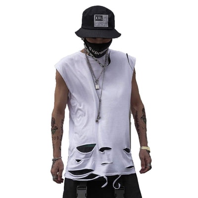 Camiseta Sin Mangas Hip Hop Suelta Estilo Retro Urbano - Image 14