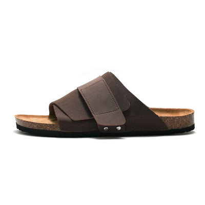 Sandalias de Pareja con Corcho y Cuero para Playa - Image 9