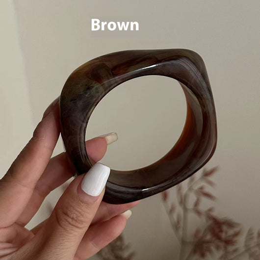 Pulsera de Acrílico Exagerada Estilo Europeo Americano con Diseño Translúcido Irregular - Image 6