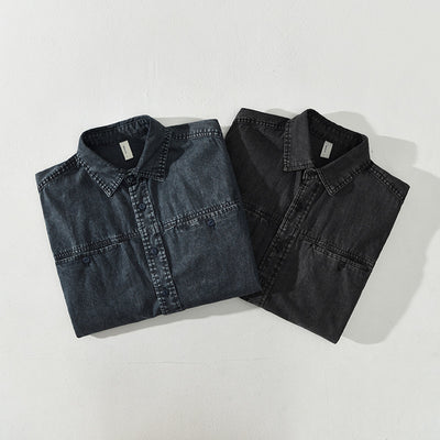Camisa Vaquera Vintage Efecto Desgastado para Hombre - Image 9