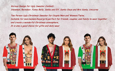 Pijama Navideño 3D para Parejas con Estampado Digital - Image 17