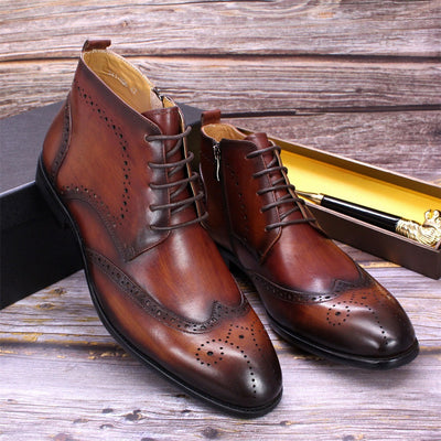 Botas Martin de Cuero con Cierre Lateral para Hombre