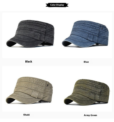 Gorra de Algodón Lavado Puro Color Liso para Hombre - Protección Solar Outdoor - Image 10