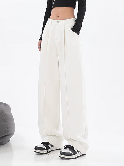 Pantalón Recto Cintura Alta Diseño Minimalista Tendencia Street Style - Image 24