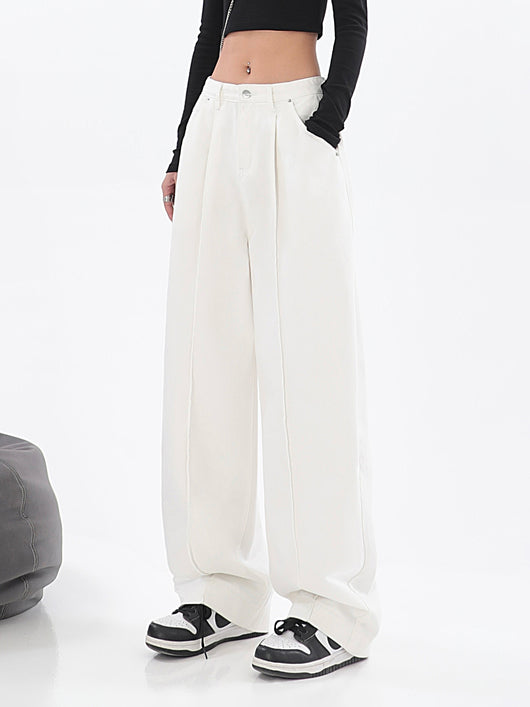 Pantalón Recto Cintura Alta Diseño Minimalista Tendencia Street Style - Image 24