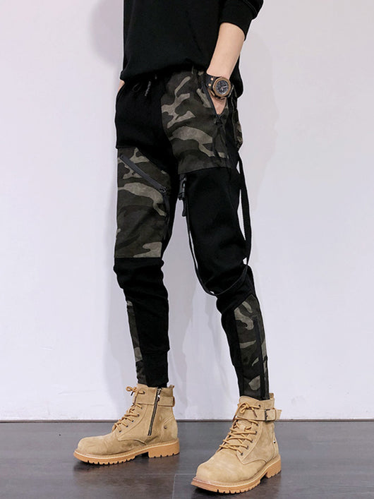 Overol Casual Funcional Camuflado con Costuras de Personalidad Slim - Image 2