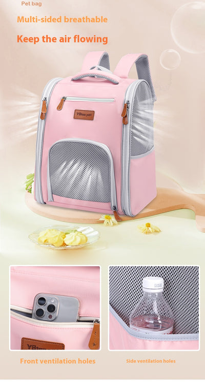 Mochila Transportadora Respirable para Mascotas - Plegable y Portátil - Image 12