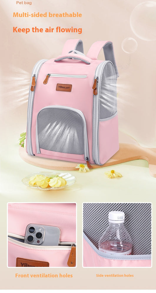 Mochila Transportadora Respirable para Mascotas - Plegable y Portátil - Image 12