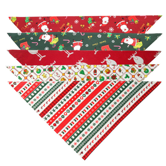 Pañuelo Triangular de Algodón para Mascotas - Babero Absorbente para Perros y Gatos - Image 21