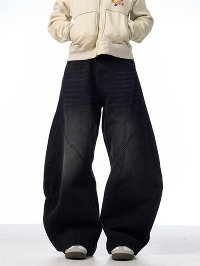 Pantalones Vaqueros Retro Negros Rectos Oversize para Mujer - Image 23