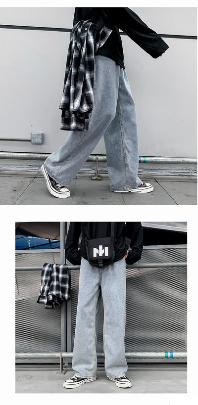 Pantalones Vaqueros Hombre Estilo Coreano Rectos Sueltos - Image 8