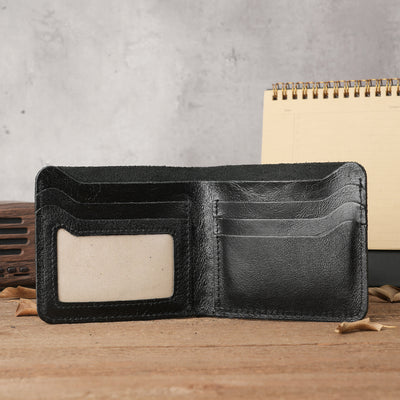 Billetera de Cuero Crazy Horse Estilo Retro Europeo Americano para Hombre - Image 14