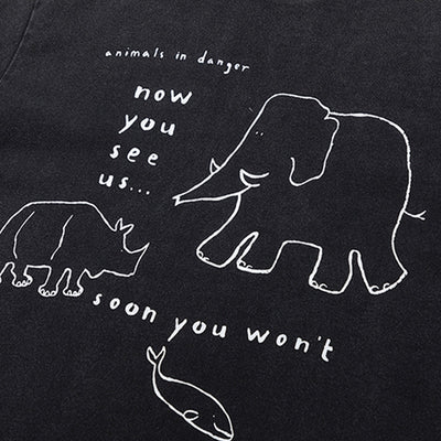Playera Hombre Elefante Abstracto Pintado a Mano - Image 4