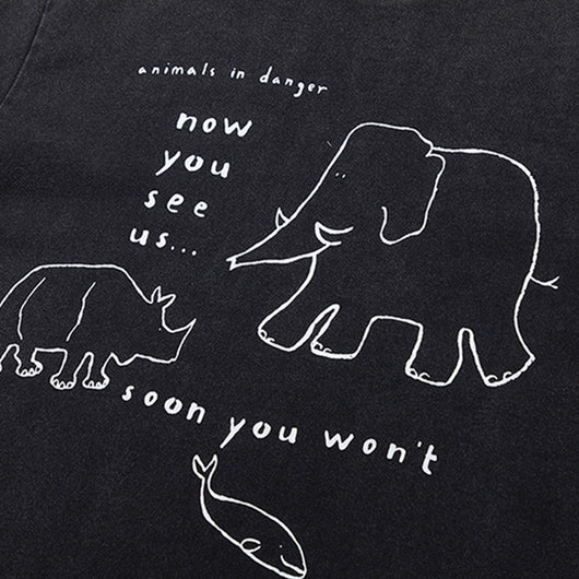 Playera Hombre Elefante Abstracto Pintado a Mano - Image 4