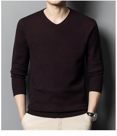 Suéter Tejido Cuello V para Hombre - Prenda Base Otoño Ejecutiva - Image 21