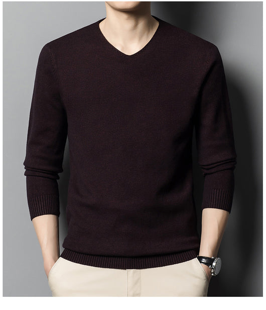 Suéter Tejido Cuello V para Hombre - Prenda Base Otoño Ejecutiva - Image 21