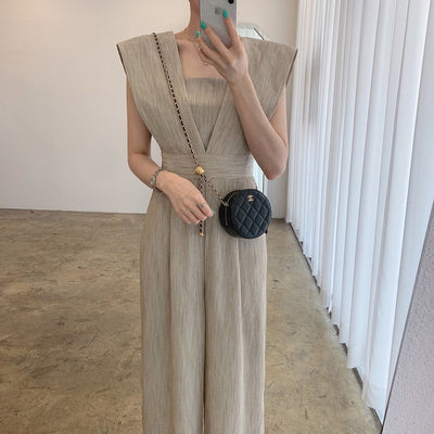 Jumpsuit Retro de Cuello Cuadrado y Cintura Alta para Mujer - Image 14