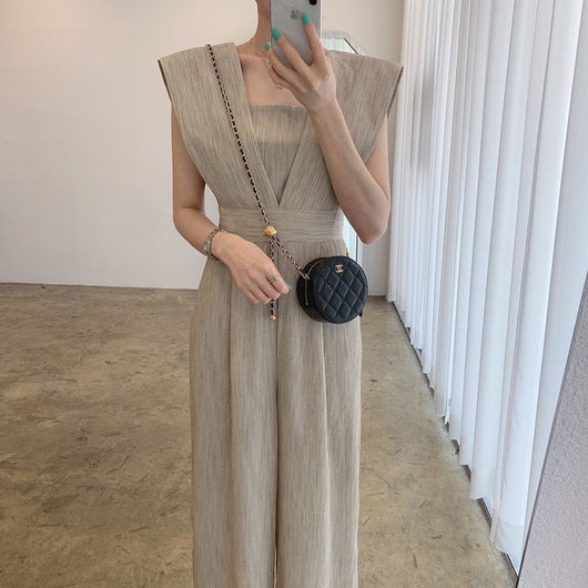 Jumpsuit Retro de Cuello Cuadrado y Cintura Alta para Mujer - Image 14