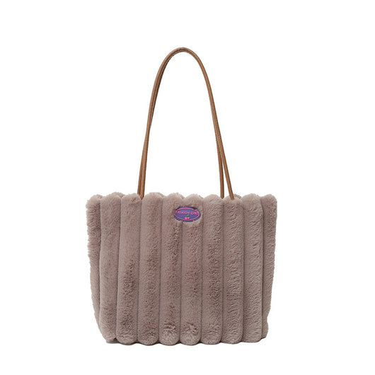 Bolso Tote Grande de Felpa para Otoño e Invierno - Image 7