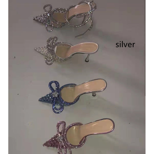 Pantuflas Stiletto Elegantes de Malla Abierta Talla Grande - Image 5