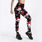 Capris Deportivos Transpirables con Diseño Calavera para Fitness
