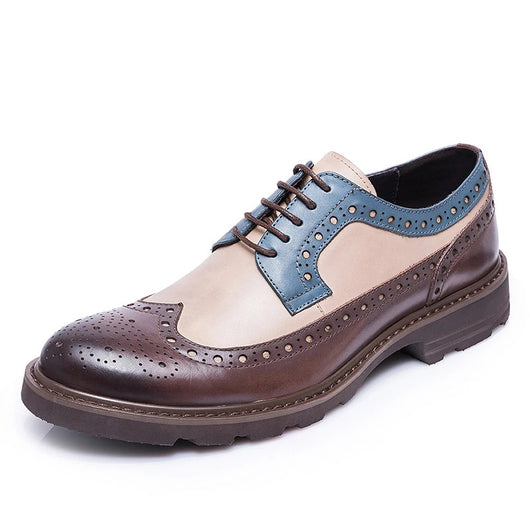 Zapatos Casuales de Cuero para Hombre con Cuña Plana y Movimiento Dinámico - Image 7