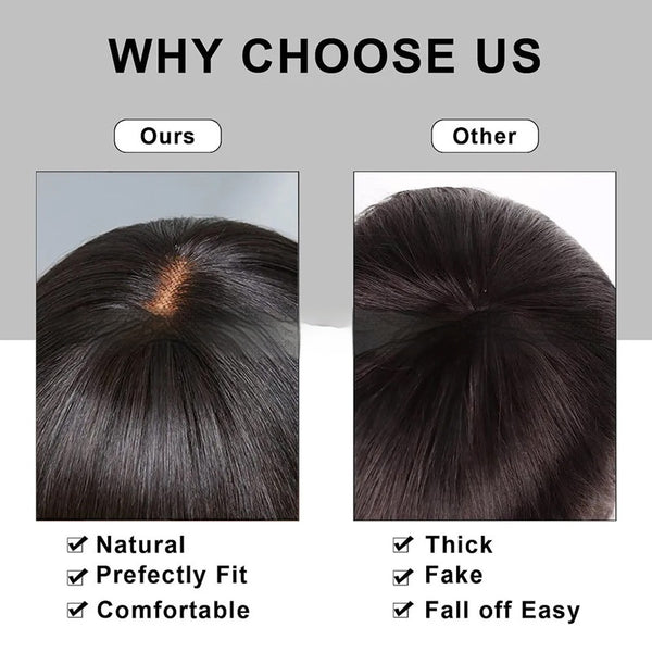 Peluca Frontal de Encaje con Cabello Humano Real Bobo