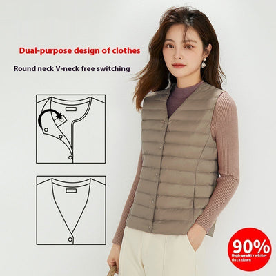 Chaleco Acolchado Ligero para Mujer - Cuello Redondo Cálido y Versátil - Image 14