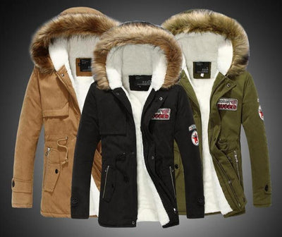 Parka Militar Gruesa para Hombre con Cuello de Pelaje - Abrigo Térmico Invierno - Image 6