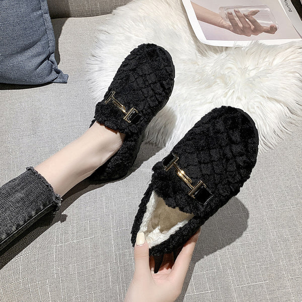 Zapatos de Invierno Cálidos con Punta Redonda - Versátiles para Todo el Día - Image 6
