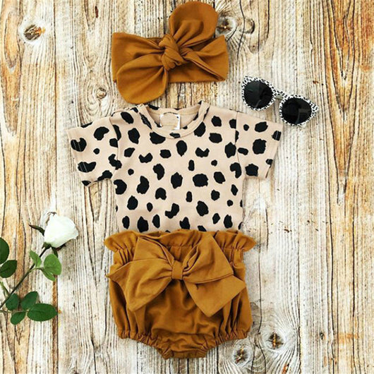 Conjunto de Verano para Recién Nacido con Manga Corta y Diadema - Image 6