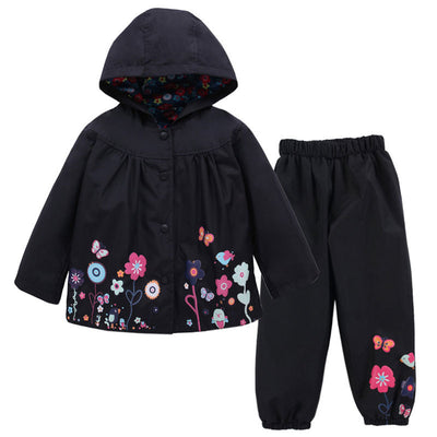 Chaqueta Impermeable con Capucha - Diseño Floral Resistente al Viento - Image 8
