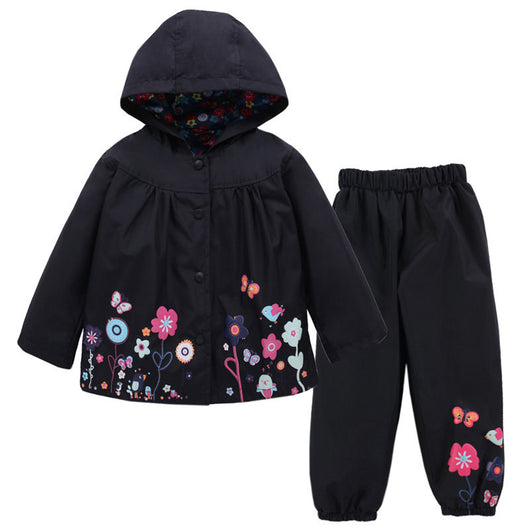 Chaqueta Impermeable con Capucha - Diseño Floral Resistente al Viento - Image 8