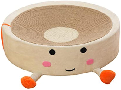 Cama Rascador Circular de Sisal para Gatos - Nido Integrado Resistente