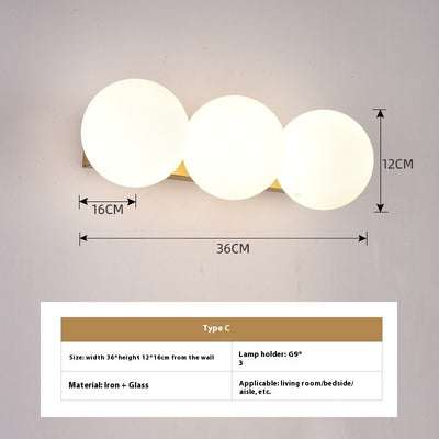 Lámpara Minimalista de Cristal para Mesita de Noche - Image 8