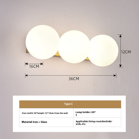 Lámpara Minimalista de Cristal para Mesita de Noche - Image 8