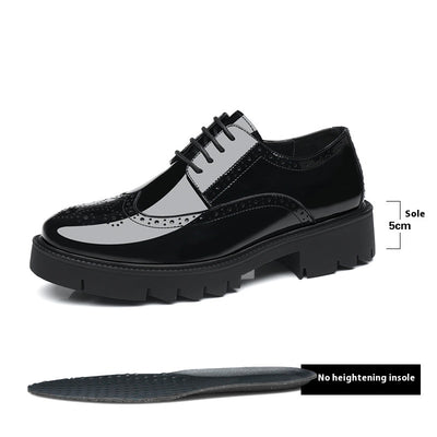 Zapatos de Cuero Casuales Estilo Británico con Tallado Brogue para Hombre - Image 6