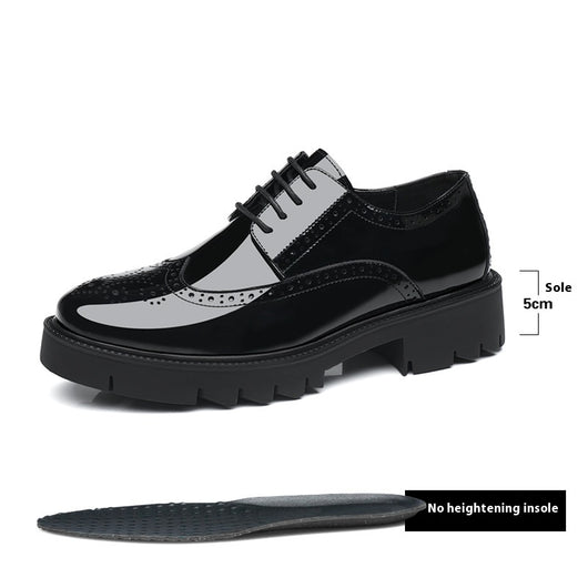 Zapatos de Cuero Casuales Estilo Británico con Tallado Brogue para Hombre - Image 6