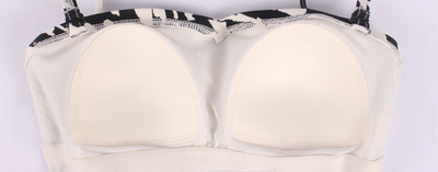 Traje de Baño Enterizo Tipo Tubo con Hombros Triangulares Negro y Blanco - Image 7