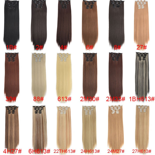 Set de 6 Extensiones de Cabello Liso Largo - Image 3