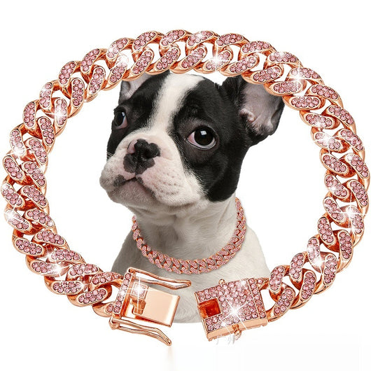 Collar Cadena Cubana de Diamantes para Perros y Gatos - Pequeño, Mediano y Grande - Image 5