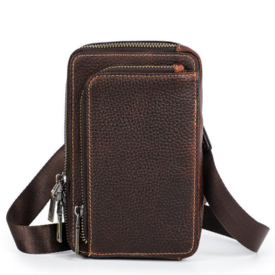 Bolsa Bandolera de Cuero Vintage para Hombre - Estilo Retro Casual - Image 5
