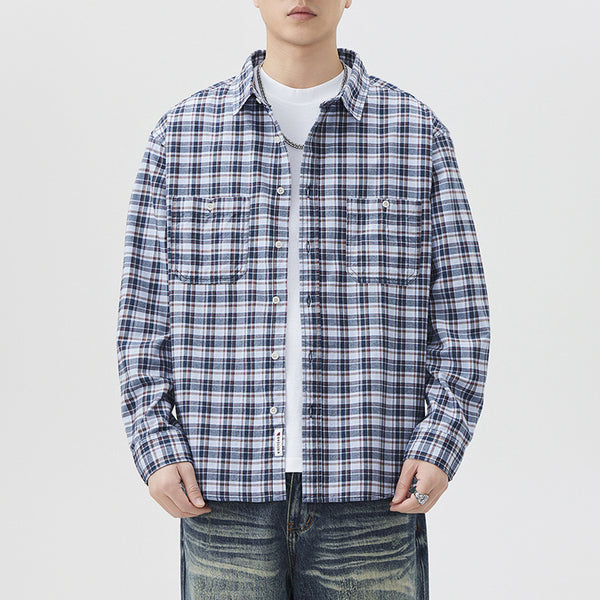 Camisa Cuadriculada Premium Versátil - Manga Larga Multifuncional