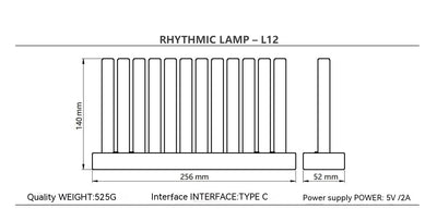Lámpara Tubular Rítmica con Nivel de Captación - Image 5