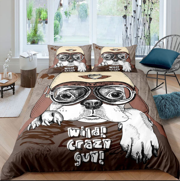 Juego de Cama Estampado 3D con Diseño de Pug