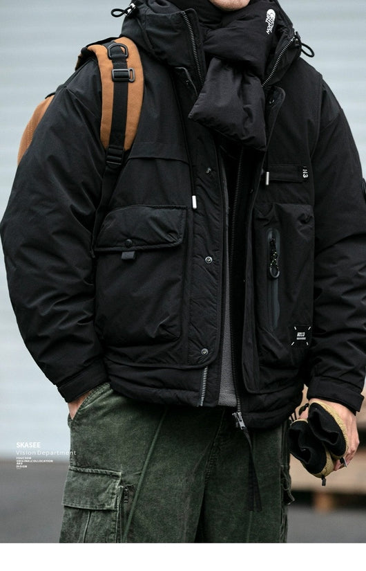 Chaqueta Acolchada de Trabajo Impermeable con Capucha y Múltiples Bolsillos - Image 14