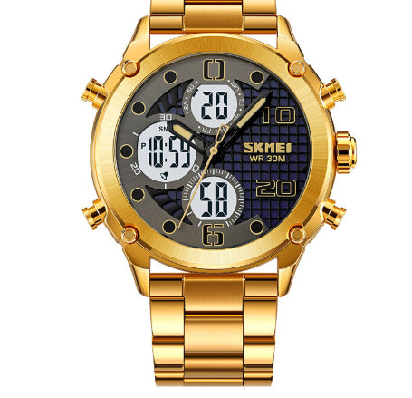 Reloj Deportivo Hombre Doble Movimiento Electrónico Multifuncional
